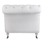 Кушетка белая с мягкой обивкой из велюра Michael Couch варинант исполнения - 3 | Loft Concept в Москве