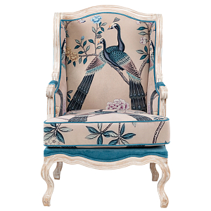 Кресло с синими павлинами Emperor's Bird