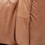 Трехместный диван с кожаной обивкой коричневый Coste Leather Sofa варинант исполнения - 7 | Loft Concept в Москве