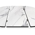 Стол обеденный раздвижной со столешницей белый мрамор Magali варинант исполнения - 7 | Loft Concept в Москве