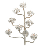Бра серебряное в виде растения Silver Flower Glade варинант исполнения - 2 | Loft Concept в Москве