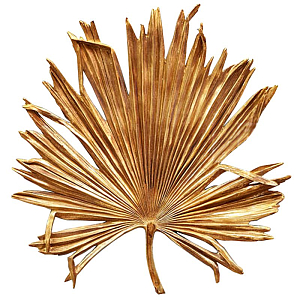 Золотой лист пальмы аксессуар на стену