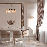 Бра с металлическим основанием золотого цвета и хрустальными подвесками Textured Glass варинант исполнения - 8 | Loft Concept в Москве