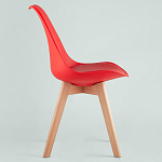 Стул с основой из пластика и мягким сиденьем Arvika Red варинант исполнения - 3 | Loft Concept в Москве