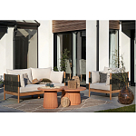 Садовый диван из тикового дерева и веревок Оreon варинант исполнения - 7 | Loft Concept в Москве