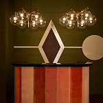 Обои ручная роспись Chez Nina by India Mahdavi Standard colourway on Perfect Green slub silk варинант исполнения - 3 | Loft Concept в Москве