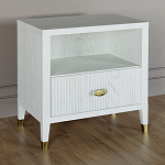 Прикроватная тумбочка с полкой Elsa Dreams White варинант исполнения - 1 | Loft Concept в Москве