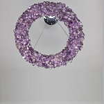 Люстра кргулая из фиолетового хрустального камня Purple Diamond варинант исполнения - 1 | Loft Concept в Москве