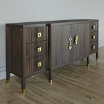 Большой Комод-буфет Elsa Dreams Walnut с ящиками варинант исполнения - 4 | Loft Concept в Москве