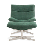 Кресло вращающееся с подставкой для ног зеленое Verdante варинант исполнения - 2 | Loft Concept в Москве