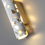 Бра с цилиндрическим белым бетонным плафоном Terrazzo Light варинант исполнения - 4 | Loft Concept в Москве