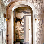 Обои ручная роспись Bamboo River Blossom Original colourway on Deep Rich Gold gilded paper with pearlescent antiquing варинант исполнения - 2 | Loft Concept в Москве