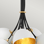 Люстра с 15-ю белыми  плафонами с золотой внутренней поверхностью Hinkley варинант исполнения - 9 | Loft Concept в Москве