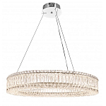 Люстра подвесная круглая из прозрачного хрусталя с корпусом из металла цвета хром Selfsufficient варинант исполнения - 4 | Loft Concept в Москве