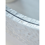 Зеркало круглое инкрустированное раковинами устриц Bone Inlay Dome Mirror White варинант исполнения - 5 | Loft Concept в Москве