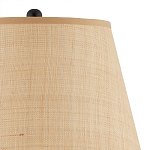 Настольная лампа темно-коричневая с тканевым абажуром в форме конуса Сhieftain варинант исполнения - 2 | Loft Concept в Москве