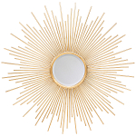 Зеркало-солнце круглое в раме из металла с золотыми с лучами Rays of Peace варинант исполнения - 1 | Loft Concept в Москве