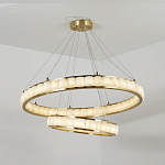 Люстра с 2-мя кольцами из натурального камня с регулируемыми плафонами Durability of Stone варинант исполнения - 3 | Loft Concept в Москве