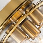 Потолочный светильник для ванных комнат с круглым стеклянным плафоном и тремя лампами Quoizel варинант исполнения - 4 | Loft Concept в Москве