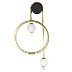 Бра с круглой рамкой и стеклянными белыми шарами B.LUX C Ball варинант исполнения - 1 | Loft Concept в Москве