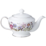 Чайный сервиз из фарфора с рисунком цветов на 6 персон 14 предметов Garden Whisper Porcelain Set  варинант исполнения - 1 | Loft Concept в Москве