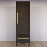 Узкий Шкаф Primo с 2 выдвижными ящиками Темный орех варинант исполнения - 2 | Loft Concept в Москве