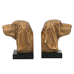 Держатель для книг с бронзовыми фигурками головы собаки Dog Elegance  варинант исполнения - 1 | Loft Concept в Москве