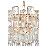 Круглая люстра с хрустальными подвесками на золотистом каркасе Gorgeous Crystal Light варинант исполнения - 5 | Loft Concept в Москве