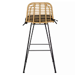 Стул барный с ротанговым плетением Half Bar Chair with Wicker без подлокотников варинант исполнения - 3 | Loft Concept в Москве