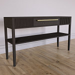 Дизайнерская Консоль с полкой и ящиком Primo Темный орех варинант исполнения - 2 | Loft Concept в Москве