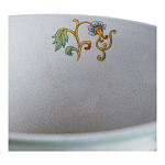 Ваза высокая из фарфора на бронзовом основании Turquoise Blooming Garden варинант исполнения - 3 | Loft Concept в Москве