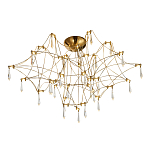 Потолочный светильник с тонкой металлической конструкцией цвета золото Quasar варинант исполнения - 1 | Loft Concept в Москве