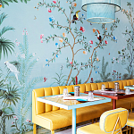 Обои ручная роспись Amazonia Duck Egg варинант исполнения - 5 | Loft Concept в Москве