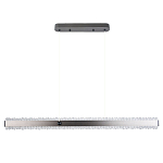 Люстра линейная металлическая черного цвета с прозрачным декором по краям Radiant Rail варинант исполнения - 2 | Loft Concept в Москве