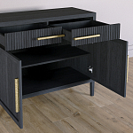 Буфет Primo с двумя ящиками и двумя фасадами Черный дуб варинант исполнения - 5 | Loft Concept в Москве