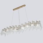 Линейная люстра с декором из текстурированного стекла Textured Glass Linear Chandelier 8 варинант исполнения - 2 | Loft Concept в Москве