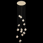 Люстра каскадная с мозаичным хрустальным оформлением Sparks of Crystal варинант исполнения - 3 | Loft Concept в Москве