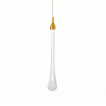 Подвесной светильник с плафоном в форме капли на золотистом каркасе Raindrop варинант исполнения - 2 | Loft Concept в Москве