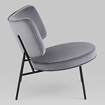 Мини-кресло District Lounge велюр серый варинант исполнения - 2 | Loft Concept в Москве