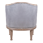 Кресло низкое с мягкой обивкой из велюра на 4-х деревянных ножках Emile Armchair grey варинант исполнения - 3 | Loft Concept в Москве