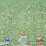 Обои ручная роспись Belvoir Pistachio варинант исполнения - 1 | Loft Concept в Москве