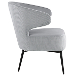 Современное мягкое кресло на металлических ножках Rakush Grey варинант исполнения - 5 | Loft Concept в Москве