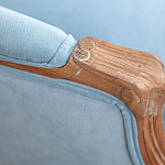 Кресло Ava Classical Armchair light blue velour варинант исполнения - 5 | Loft Concept в Москве