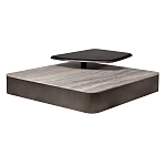 Столик журнальный квадратный  с полкой Sculptural Marble Accent с мрамором  варинант исполнения - 2 | Loft Concept в Москве