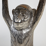 Столик с подстольем в виде обезьянки Bombay Nickel варинант исполнения - 4 | Loft Concept в Москве