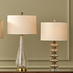 Настольная лампа с фактурным стеклянным корпусом Glamorous Pommel варинант исполнения - 4 | Loft Concept в Москве