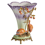 Ваза с цесарками из фарфора с бронзовыми элементами Garden of Eden варинант исполнения - 3 | Loft Concept в Москве