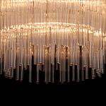 Люстра круглая с прозрачными стеклянными трубками Nembus варинант исполнения - 5 | Loft Concept в Москве