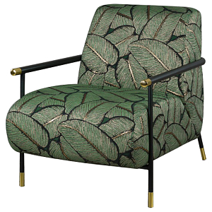 Кресло с Цветным принтом Листья Foliage Armchair Green