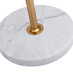 Торшер с мраморным столиком и золотым плафоном Ezio Floor Lamp варинант исполнения - 4 | Loft Concept в Москве